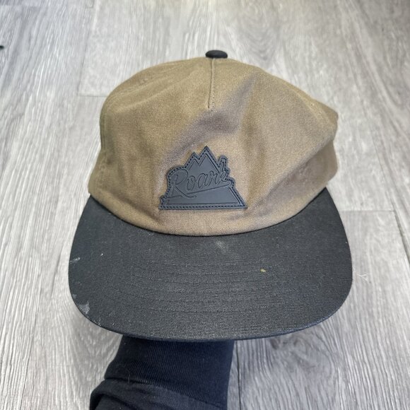 Roark Layover Strapback Military Green Limed Fleece Unstructured 5 Panel Hat Os